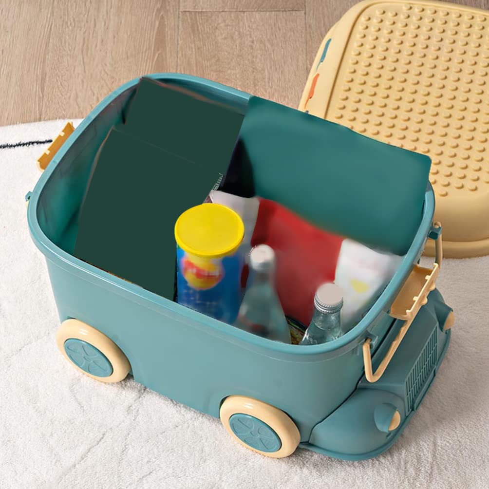 Garneck Plastic Storage Bins Kids Snack Container Toy Box Train Shaped Toy Storage Bin Toy Chest Kids Storage Organizer for Organizing Toys Blankets Books Games Toddler Snack Containers Toddler Toys