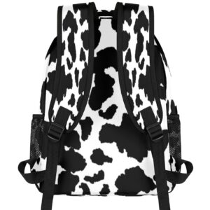 Cow Print Pattern Large Backpack Rucksack Animal Book Bag Travel Hiking School Bag for Adult Boys Girls