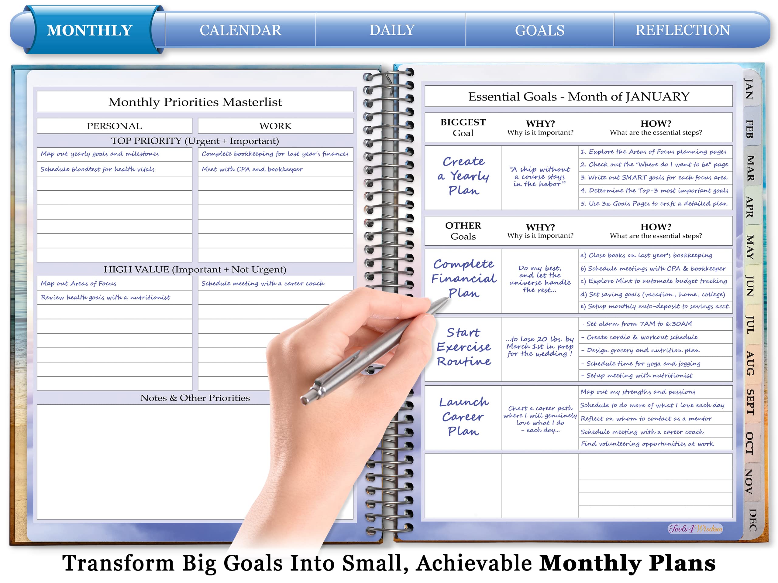 Tools4Wisdom 2024 Planner 2024 Calendar - 15 Month Dated October 2023-2024 Dec - Hardcover