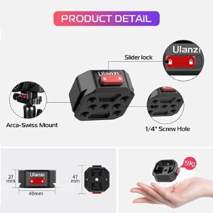 ULANZI Claw Quick Release Base Mount Upgraded Version Tripod QR Camera Mount Adapter Suitable for Tripod（Only Base Mount）