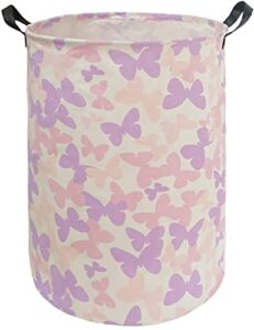 acmuuni butterfly storage basket canvas laundry basket foldable waterproof large storage baskets for kids boys and girls, office, bedroom, clothes,toys