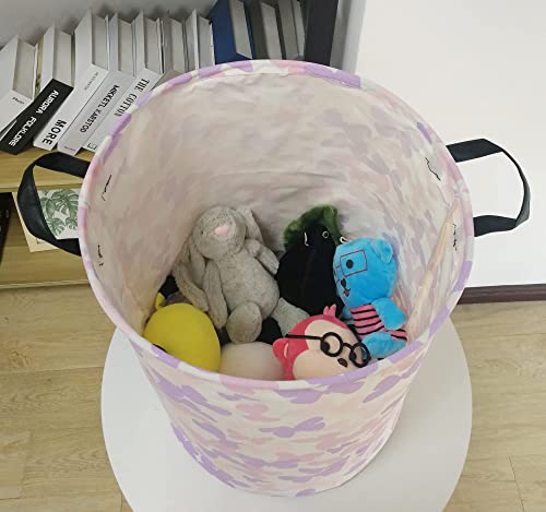 ACMUUNI Butterfly Storage Basket Canvas Laundry Basket Foldable Waterproof Large Storage Baskets for Kids Boys and Girls, Office, Bedroom, Clothes,Toys