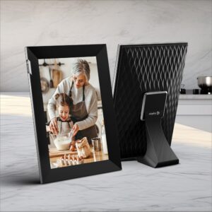 Nixplay Digital Touch Screen Picture Frame with WiFi - 10.1” Photo Frame, Connecting Families & Friends (Black/Silver)