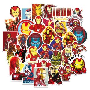 86 Pcs Birthday Party Decorations, Birthday Party Supplies For Iron Man Includes The Iron Man Inspired Happy Birthday Banner - Cake Topper - 12 Cupcake Toppers - 20 Balloons - 52 Sticker