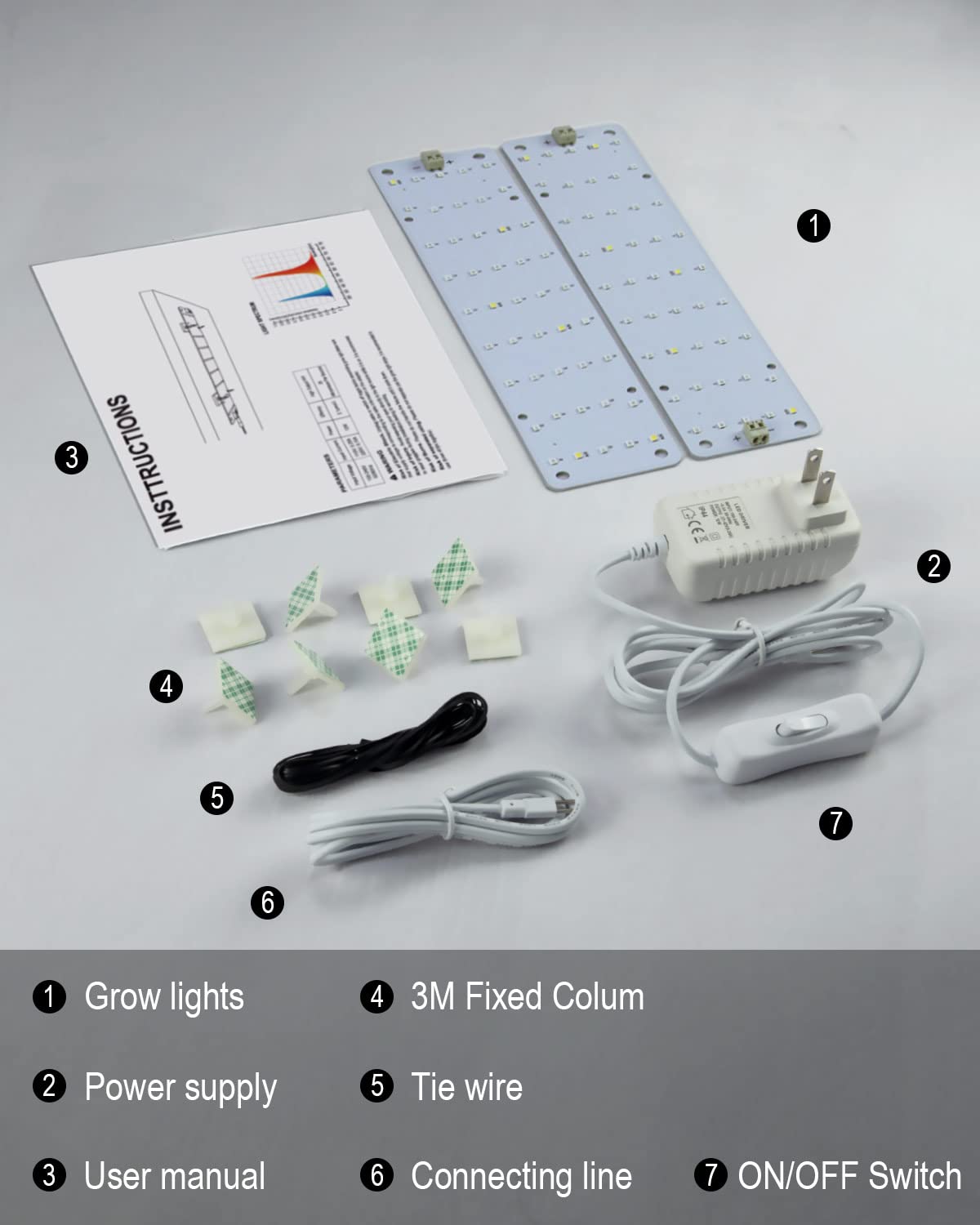 DOMMIA 20W/12W Grow Light Panel,Sunlike Warm White & Pulrple Light Full Spectrum for Indoor Garden Greenhouse Aquarium Hydroponic