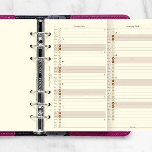 Filofax Personal 2024 Year Planner vertical cotton cream 24-68408