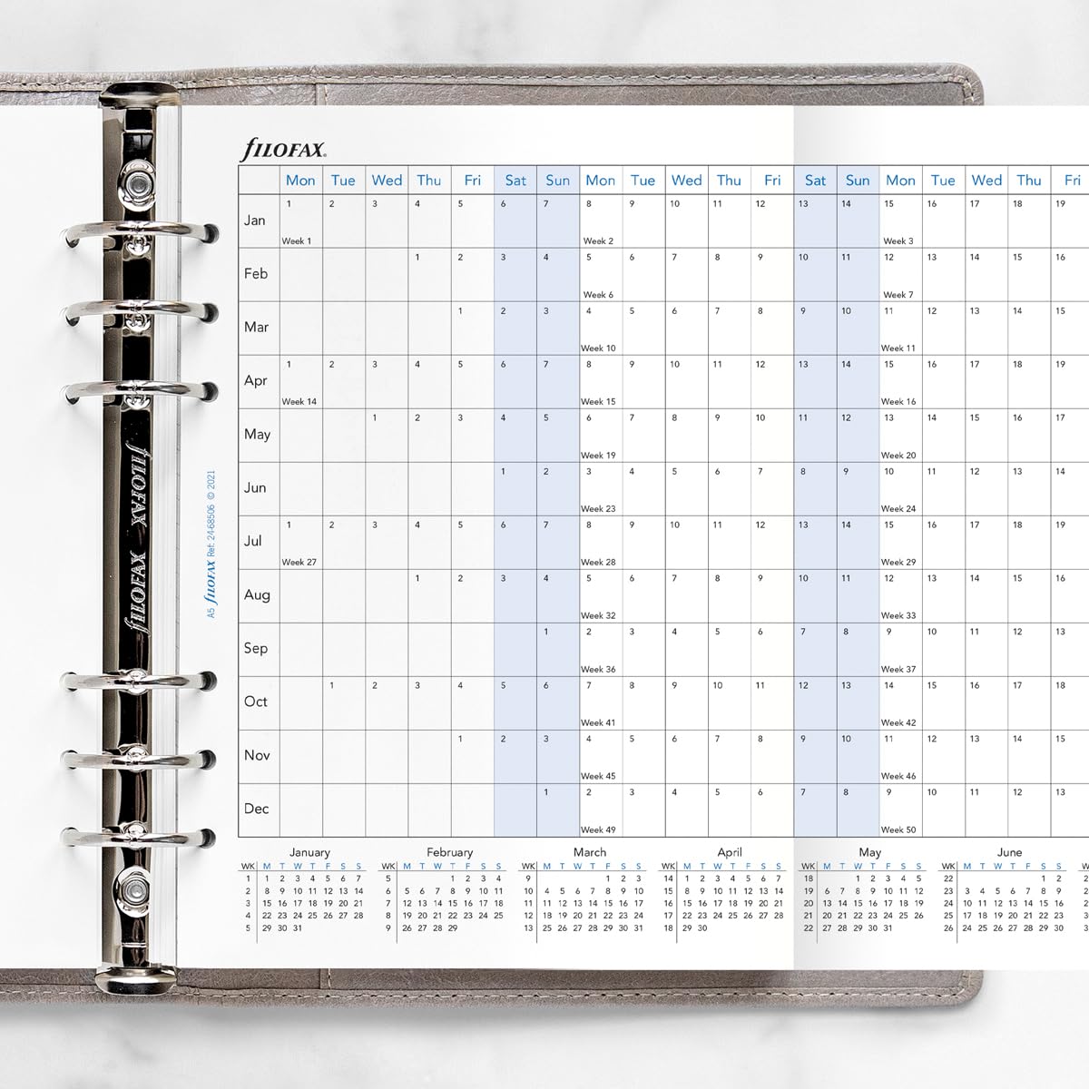 Filofax A5 2024 Year Planner horizontal 24-68506