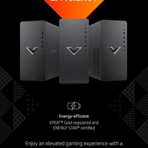 HP Victus 15L Gaming Desktop Computer, NVIDIA GeForce RTX 2060 Graphics, 12th Gen Intel Core Processor, 8 GB SDRAM, 512 GB SSD, Windows 11 Home OS, QuickDrop, Wi-Fi & Bluetooth (TG02-0020, 2022)