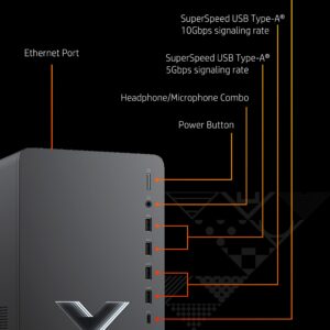 HP Victus 15L Gaming Desktop Computer, NVIDIA GeForce RTX 3060 Graphics Card, 12th Gen Intel Core Processor, 16 GB SDRAM, 512GB SSD, Windows11 Home OS, QuickDrop, Wi-Fi & Bluetooth (TG02-0040,2022)