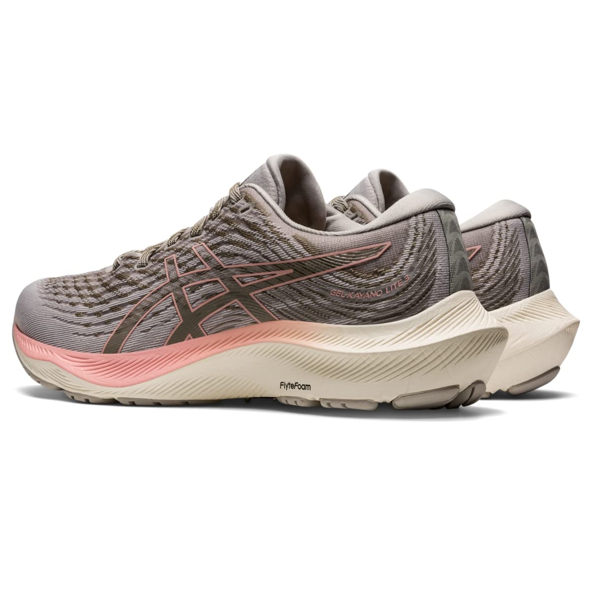 ASICS Women's Gel-Kayano LITE 3 Running Shoes, 9, Oyster Grey/Frosted Rose