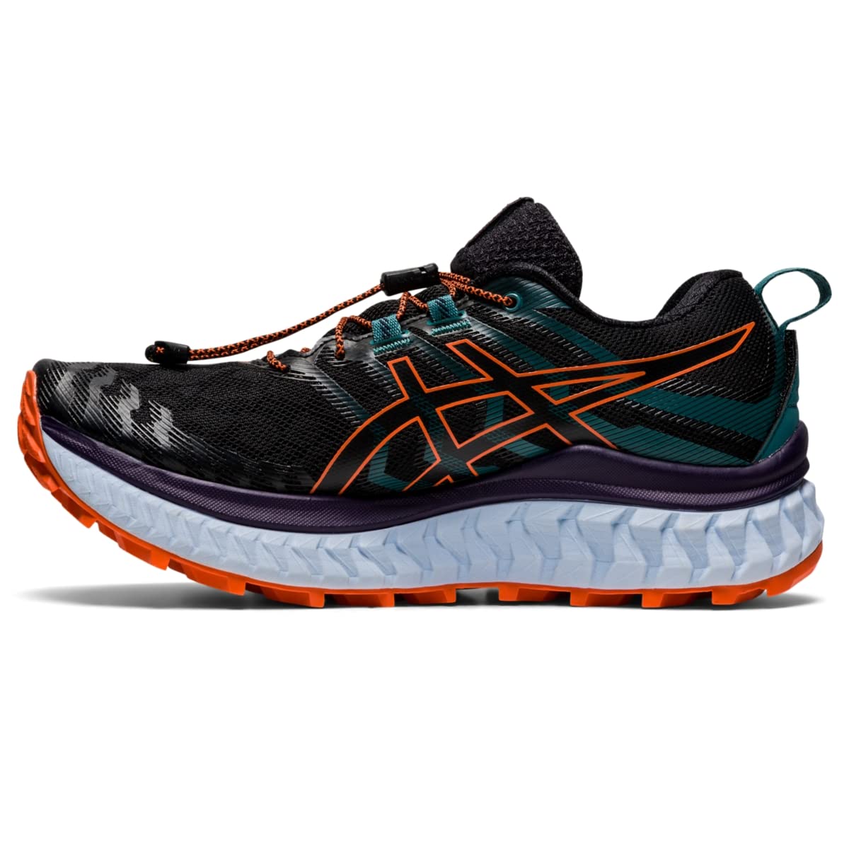 ASICS Women's Trabuco Max Running Shoes, 7.5, Black/NOVA Orange