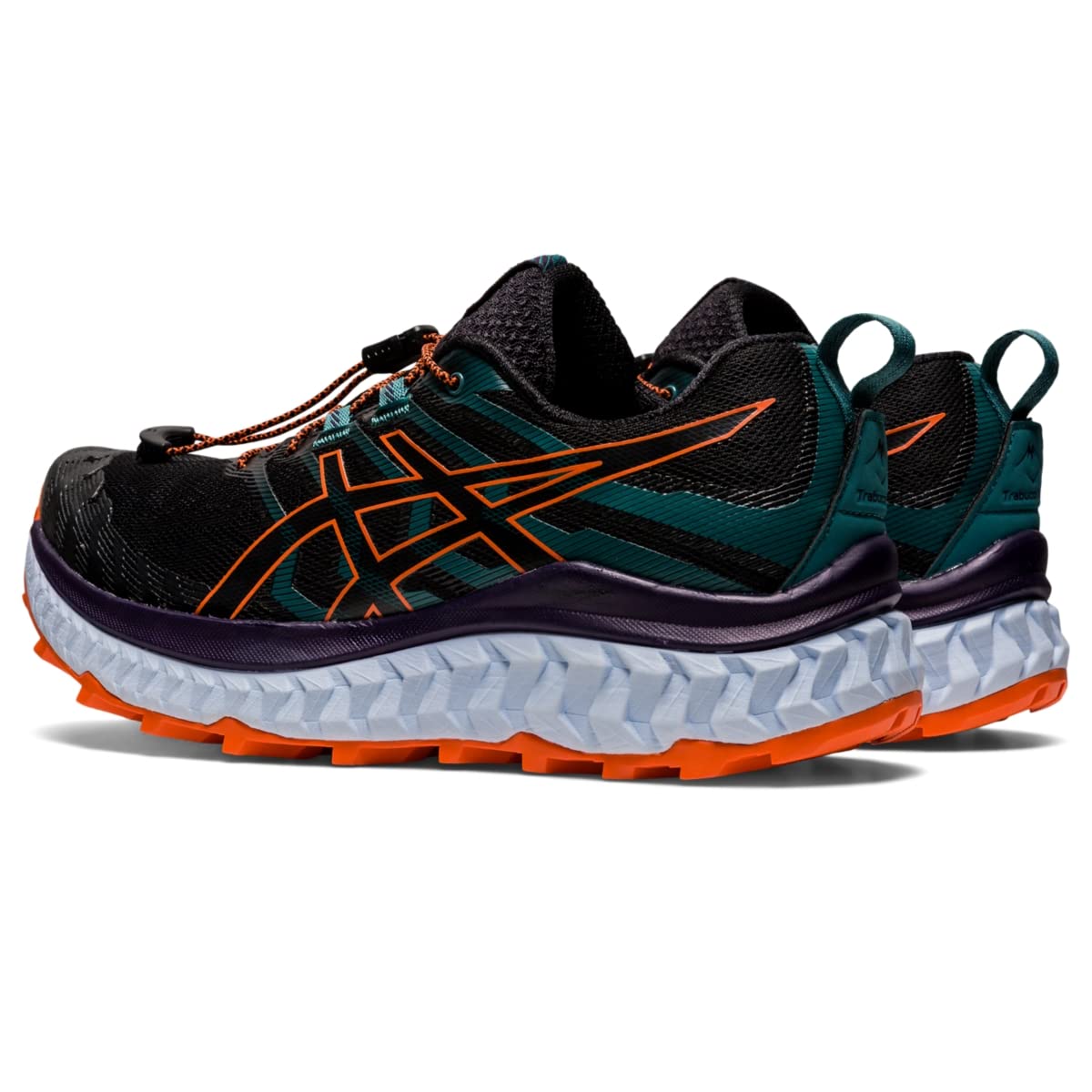 ASICS Women's Trabuco Max Running Shoes, 7.5, Black/NOVA Orange