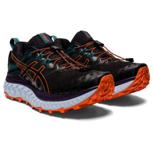 ASICS Women's Trabuco Max Running Shoes, 7.5, Black/NOVA Orange