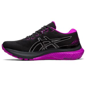 asics women's gel-kayano 29 lite-show running shoes, 8.5, black/orchid