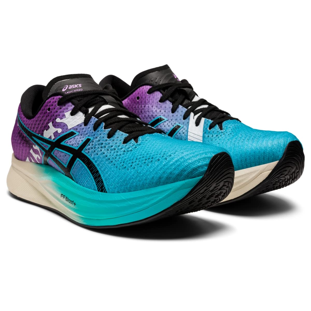 ASICS Women's Magic Speed 2 EKIDEN Running Shoes, 8, Aquarium/Black