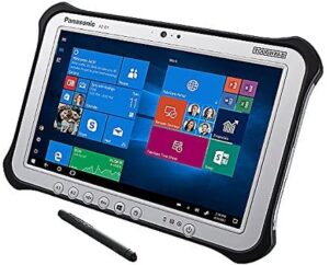 panasonic toughpad g1, fz-g1, mk5, intel core i5-7300u 2.60ghz, 10.1 gloved multi touch + digitizer, 8gb, 256gb, webcam, wifi, bluetooth, windows 10 pro