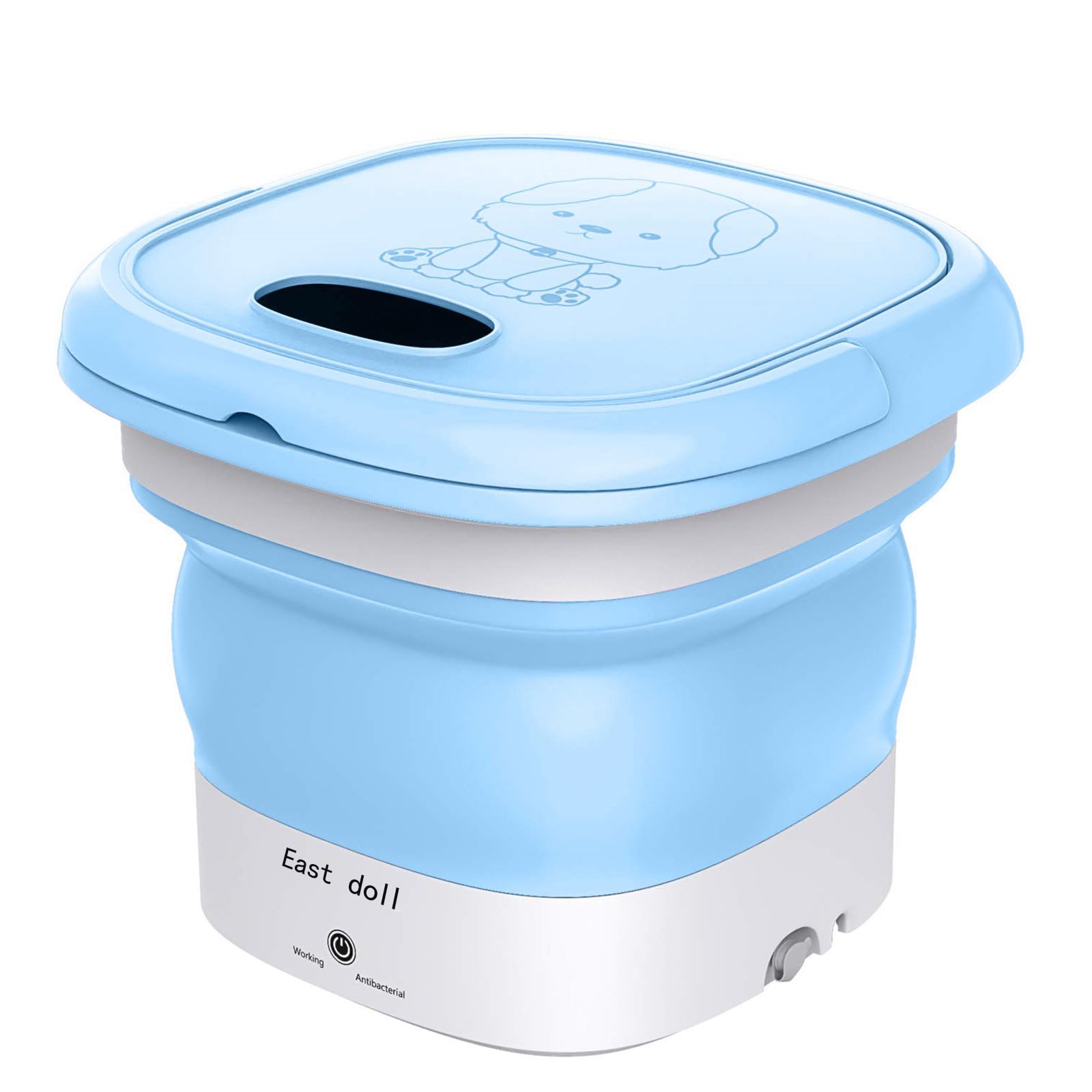 East doll Portable Washing and Drying Machine for Baby Clothes, Underwear or Small Items, Suitable for Apartment, Laundry, Camping, RV, Travel (110V-240V) - Best Gift Choice, Blue