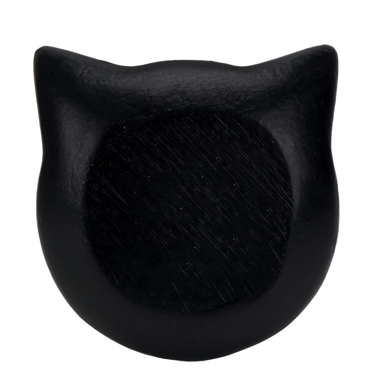 SOFFEE DESIGN Light Resin Jewelry Tray Black Cat Head Shape Storage for Ring/Earring/Necklace/Trinket Dish, Suitable for Entryway/Side Cabinet/Bedside Table/Washstand/Dressing Table