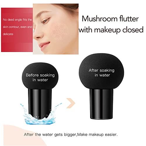 CC Cream Foundation, Mushroom Head Air Cushion CC Cream,Concealer Moisturizing BB Cream,Waterproof Lasting Oil Contorl Cushion Foundation Coverage of Blemishes, Suitable for All Skin Types (Natural)