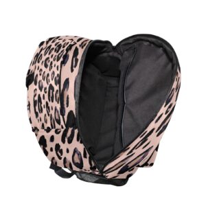 Leopard Print Cheetah Pink Backpack School Bags Bookbags for Teen Kids Travel Daypack One Size