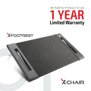 X-Chair Under Desk 3” Footrest - Ergonomic Foot Rest for Under Desk/Adjustable Lower Body & Lumbar Support/Long Lasting Durable Aluminum Frame/Sit Comfortably/Perfect for Office or Home Desk