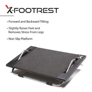 X-Chair Under Desk 3” Footrest - Ergonomic Foot Rest for Under Desk/Adjustable Lower Body & Lumbar Support/Long Lasting Durable Aluminum Frame/Sit Comfortably/Perfect for Office or Home Desk