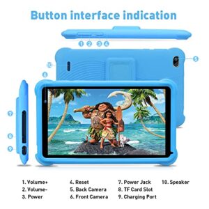 Zeepad 2QRK Android 11 Tablet 2GB RAM 32GB Hard Drive with Play Store Apps Games Kids Tablet PC (Blue)