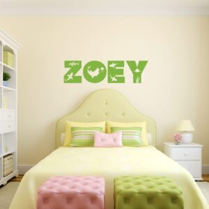 Shark Custom Name Vinyl Wall Decal Sticker Art for Boys and Girls, Ocean Theme Bedroom and Nursery Room Decor for Kids