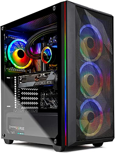 Skytech Gaming Chronos Gaming PC Desktop – AMD Ryzen 7 5800X 3.8 GHz, RTX 3080, 1TB NVME Gen4 SSD, 16G DDR4 3200, 850W Gold PSU, 360mm AIO, AC Wi-Fi, Windows 10 Home 64-bit
