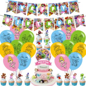 Thwae Party Favors for Muppet Babies Party Supplies Junior Muppet Babies Party Supplies Muppet Babies Birthday Decorations Balloons Banners Cake Toppers Cupcake Toppers for Children