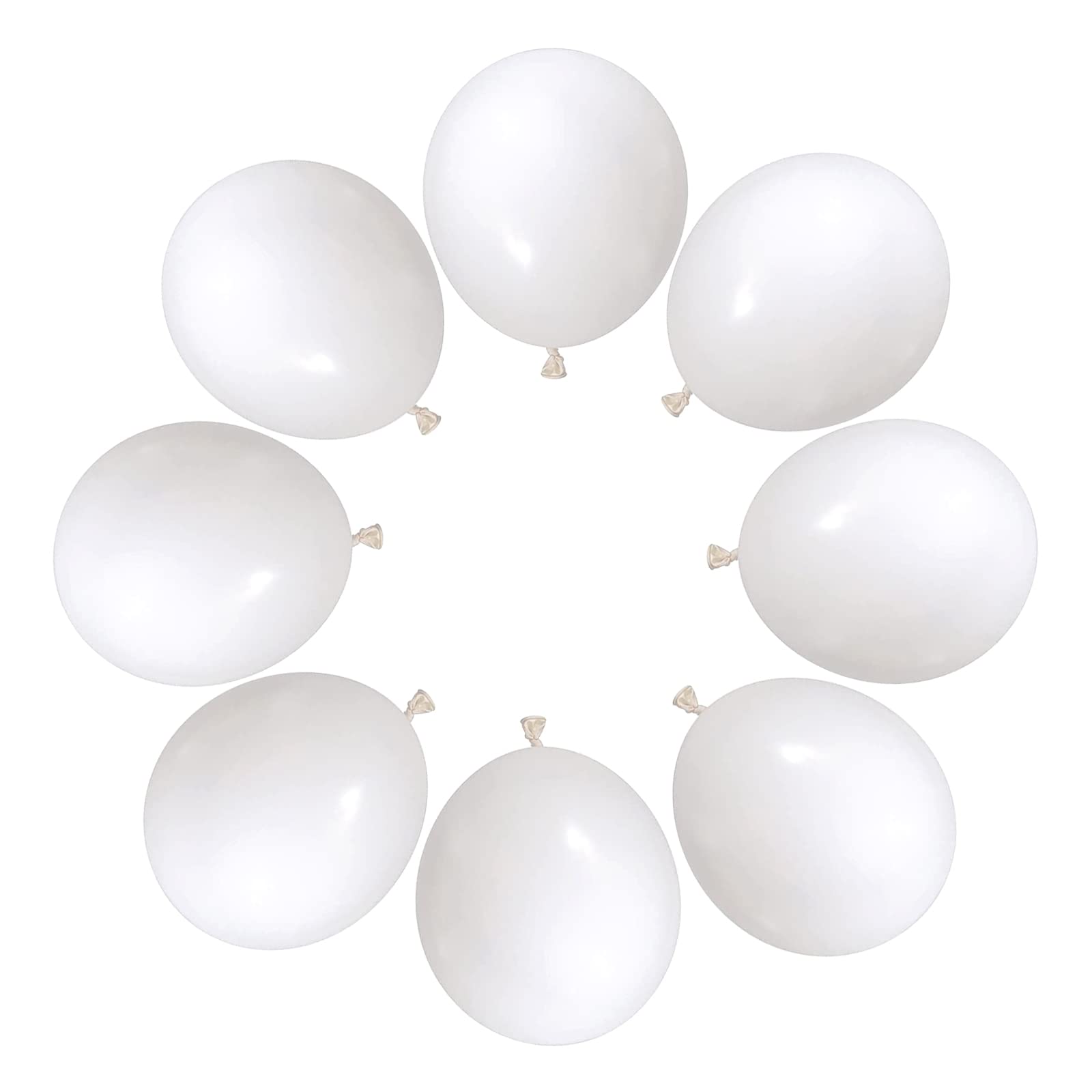 White Balloons Latex Party Balloons - 60 Pack 12 inch White Matte balloons Round Helium Balloons for White Theme Wedding Birthday Party Backdrop Decorations Holiday Celebration Graduation Decorations