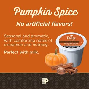 Peet's Coffee, Flavored Coffee K-Cup Pods for Keurig Brewers - Pumpkin Spice, 22 Count (1 Box of 22 K-Cup Pods)