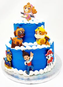 paw patrol cake topper set featuring ryder, zuma, chase, rubble, marshall and skye (unique design)