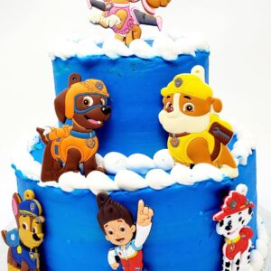 Paw Patrol Cake Topper Set Featuring Ryder, Zuma, Chase, Rubble, Marshall and Skye (Unique Design)