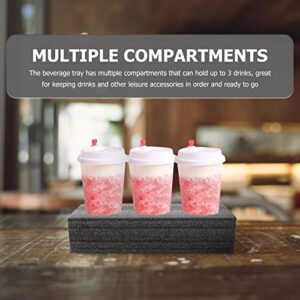 2pcs Milk Tea Drink Cup Holder Foam Cup Holder Foam Drink Holders Coffee Cup Carrier Whiskey Glass Server Car Items Cup Carrier Tray Takeout Cup Juice Glass Pearl Cotton re-usable