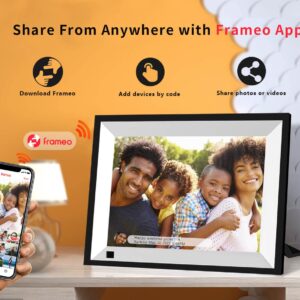 Digital Picture Frame 10.1 Inch Large Digital Photo Frame with IPS Full HD Touchscreen, 32GB WiFi Smart Frame Share Photos and Videos Instantly from Anywhere via Frameo App