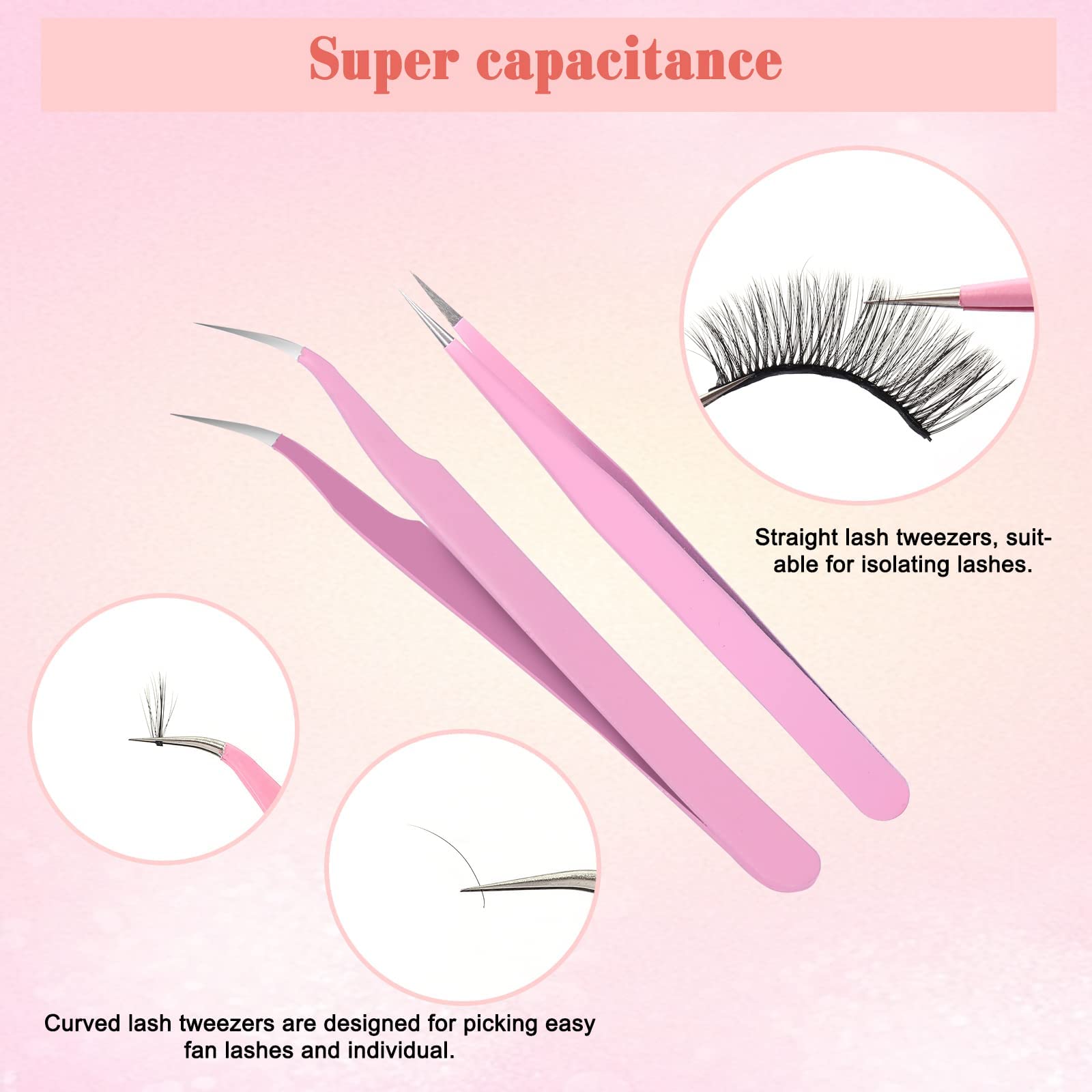 325 PCS Professional Lash Extension Supplies Kit with Lash Clusters,Lash Fan, Glue,Eyelash Remover,Tweezers for Beginners