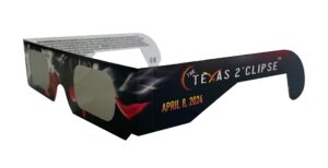 solar eclipse viewing glasses, made in the usa, iso-ce certified 2 pack the texas 2'clipse