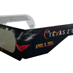 Solar Eclipse Viewing Glasses, Made in the USA, ISO-CE Certified 2 Pack THE TEXAS 2'CLIPSE