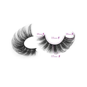 Mink Eyelashes 20mm Cat Eye Lashes Fluffy Mink Lashes Pack Wispy Natural D Curl Volume Strip False Eyelashes 7 Pairs Fox Eye by HeyAlice (HY1)