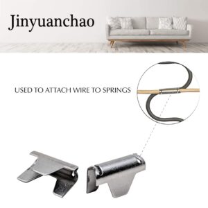 Jikaihong 60 Pack Sofa Spring Repair Kit, Upholstery Stay Wire Clips for Sofa,and Chair Spring Repair,Couch,Connectors to Attach Springing Wire to Springs
