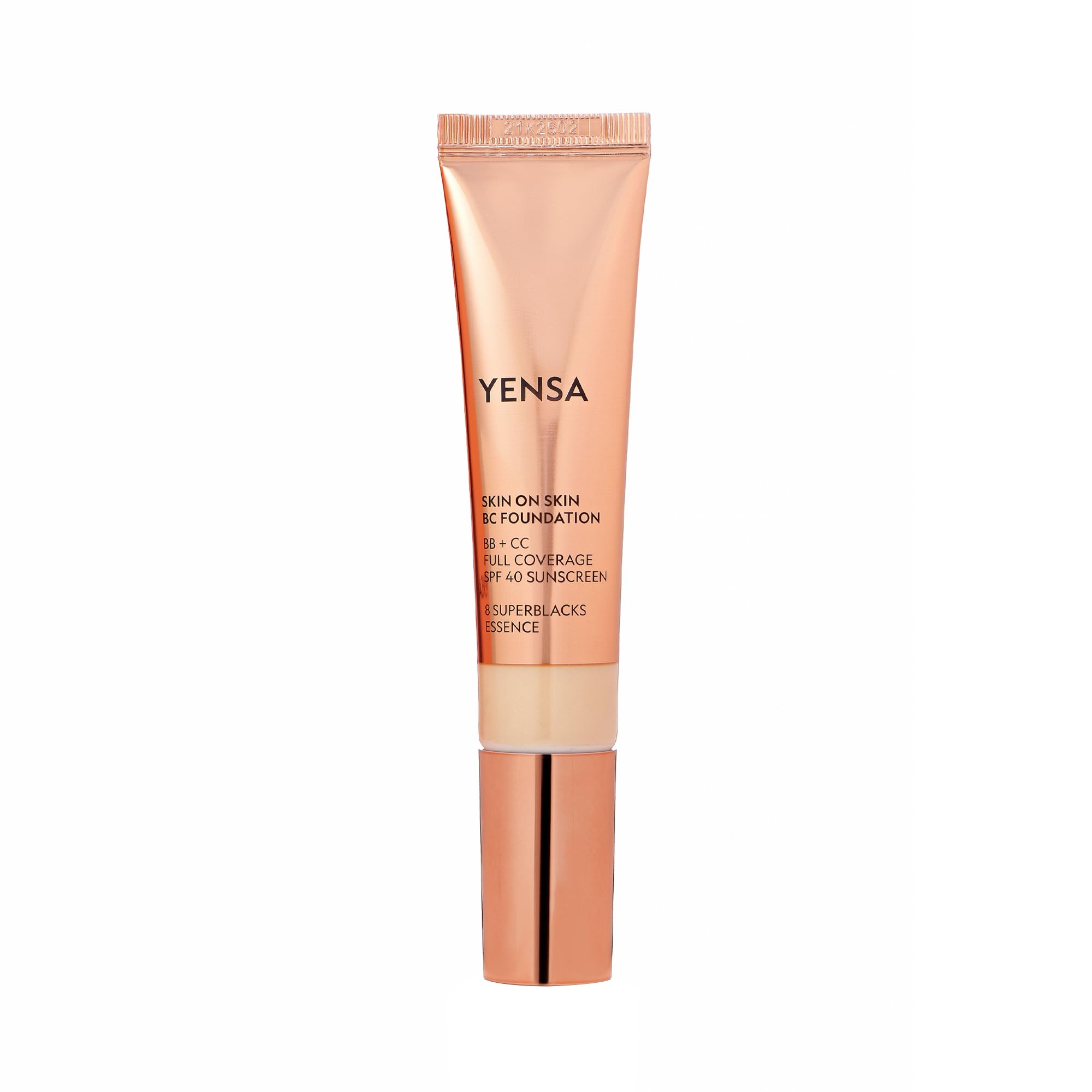 YENSA BC Foundation - Full Coverage, Skin Superfood, Hydrating Serum & SPF 40 Sunscreen (Light Medium) 1 fl oz