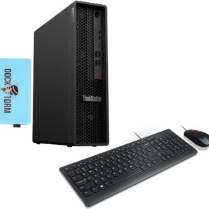Lenovo ThinkStation P340 SFF Home & Business Mini Desktop (Intel i7-10700 8-Core, 16GB RAM, 512GB PCIe SSD, T1000, WiFi 6, Bluetooth, HDMI, USB 3.2, Win 11 Pro) with Hub