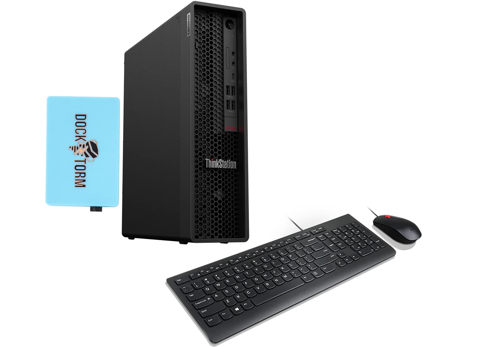 Lenovo ThinkStation P340 SFF Home & Business Mini Desktop (Intel i7-10700 8-Core, 16GB RAM, 512GB PCIe SSD, T1000, WiFi 6, Bluetooth, HDMI, USB 3.2, Win 11 Pro) with Hub