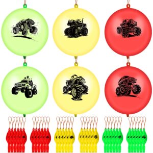 36 pcs truck party favor truck punch balloons colorful punching balloons with rubber bands punch ball birthday party favors punching balls toys for fun games truck party supplies goodie bag fillers