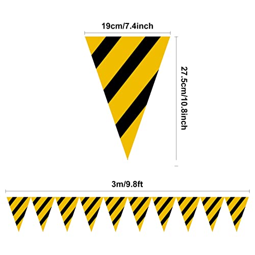 Luxiocio Construction Birthday Party Supplies, 5 Packs Construction Pennant Banner Decorations, Dump Truck Theme Flag Banner for Boy, Under Construction Party Bunting Banner Decor