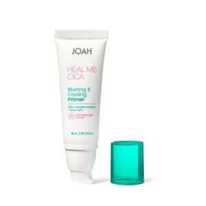 joah heal me cica primer, blurring & cooling face primer, centella asiatica to reduce redness, help calm irritated skin, cruelty free, 1.01 fl oz