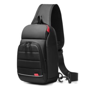 sling bag for men chest bag shoulder backpack daypack crossbody sling backpack with usb cable for hiking camping outdoor trip