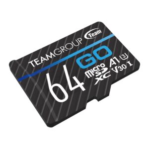 TEAMGROUP GO Card 64GB x 3 Pack Micro SDXC UHS-I U3 V30 4K for GoPro & Drone & Action Cameras High Speed Flash Memory Card with Adapter for Outdoor Sports, 4K Shooting, Nintendo-Switch TGUSDX64GU362