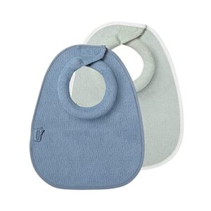 tommee tippee milk feeding bibs, comfeefit, super soft and extra absorbent, adjustable and reversible, oexo-tex approved material, pack of 2
